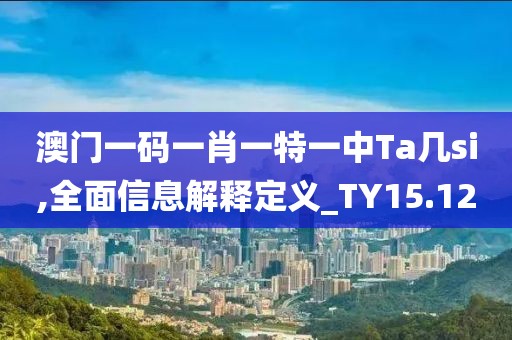 澳门一码一肖一特一中Ta几si,全面信息解释定义_TY15.12