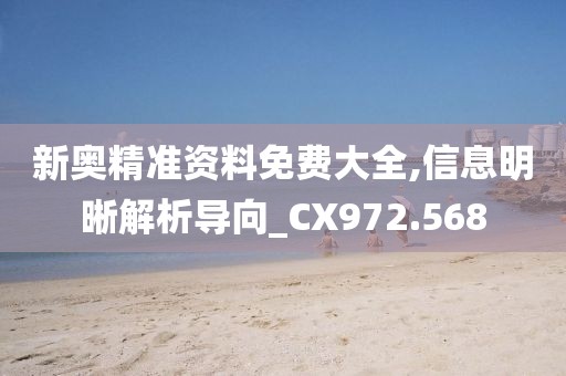 新奥精准资料免费大全,信息明晰解析导向_CX972.568