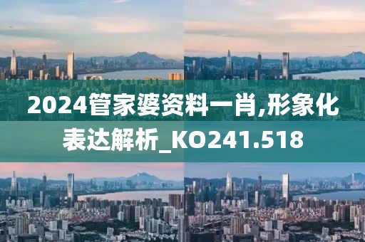2024管家婆资料一肖,形象化表达解析_KO241.518