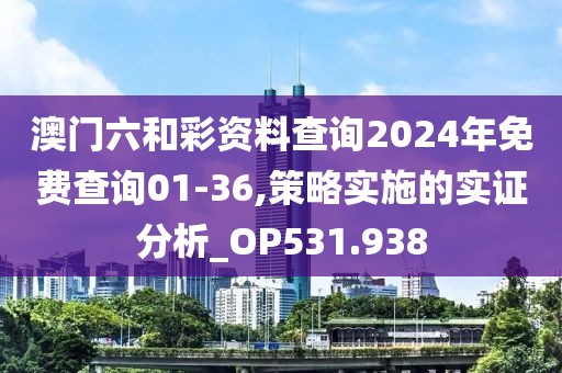 澳门六和彩资料查询2024年免费查询01-36,策略实施的实证分析_OP531.938
