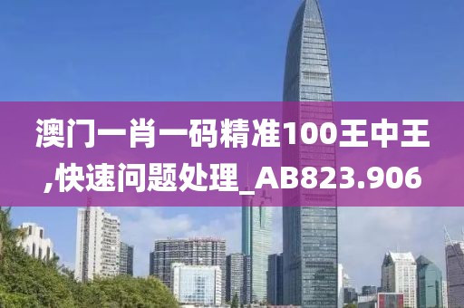 澳门一肖一码精准100王中王,快速问题处理_AB823.906