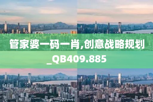 管家婆一码一肖,创意战略规划_QB409.885