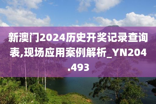 新澳门2024历史开奖记录查询表,现场应用案例解析_YN204.493