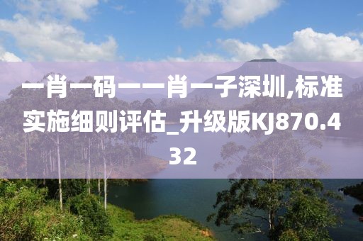 一肖一码一一肖一子深圳,标准实施细则评估_升级版KJ870.432