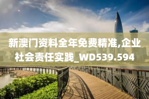 新澳门资料全年免费精准,企业社会责任实践_WD539.594