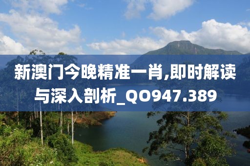 新澳门今晚精准一肖,即时解读与深入剖析_QO947.389
