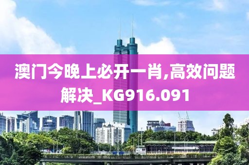 澳门今晚上必开一肖,高效问题解决_KG916.091