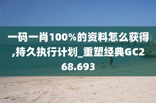 一码一肖100%的资料怎么获得,持久执行计划_重塑经典GC268.693