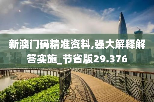 新澳门码精准资料,强大解释解答实施_节省版29.376