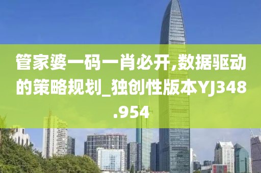 管家婆一码一肖必开,数据驱动的策略规划_独创性版本YJ348.954