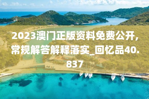 2023澳门正版资料免费公开,常规解答解释落实_回忆品40.837