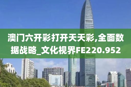 澳门六开彩打开天天彩,全面数据战略_文化视界FE220.952