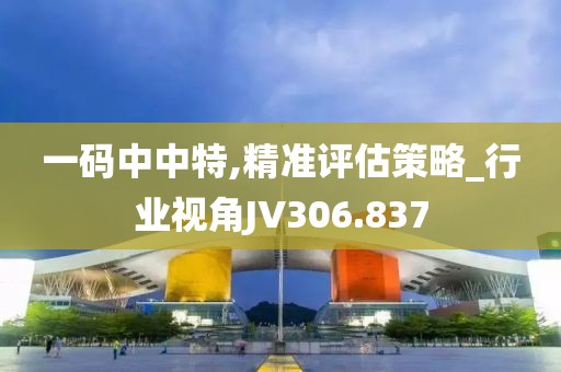 一码中中特,精准评估策略_行业视角JV306.837