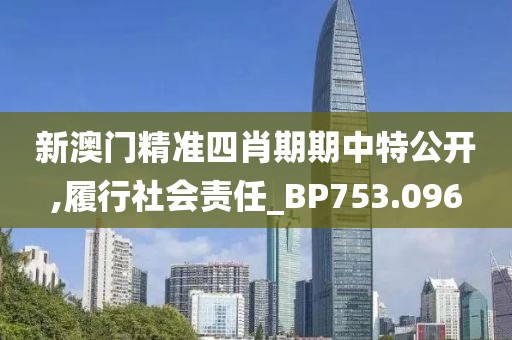 新澳门精准四肖期期中特公开,履行社会责任_BP753.096