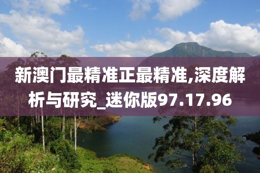新澳门最精准正最精准,深度解析与研究_迷你版97.17.96