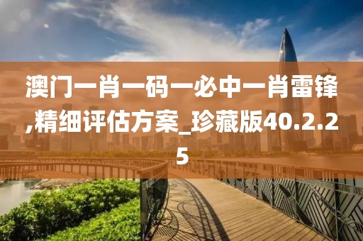 澳门一肖一码一必中一肖雷锋,精细评估方案_珍藏版40.2.25
