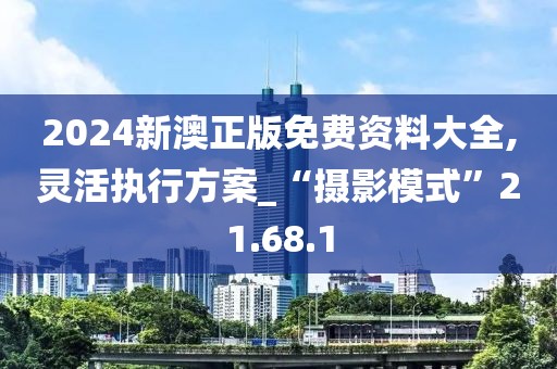 2024新澳正版免费资料大全,灵活执行方案_“摄影模式”21.68.1