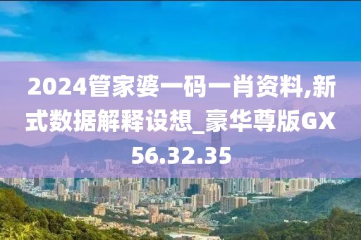 2024管家婆一码一肖资料,新式数据解释设想_豪华尊版GX56.32.35