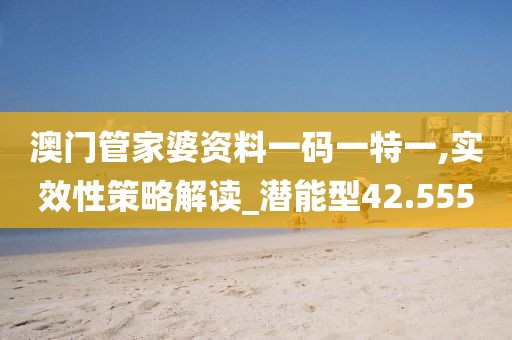 澳门管家婆资料一码一特一,实效性策略解读_潜能型42.555
