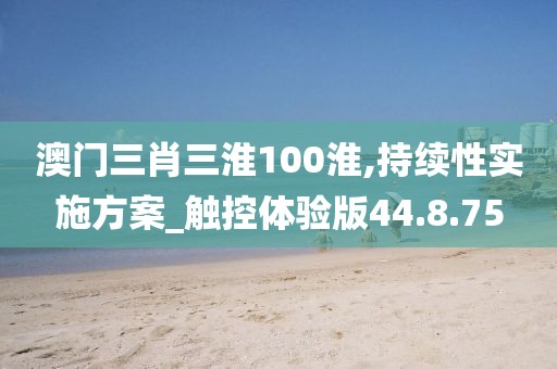 澳门三肖三淮100淮,持续性实施方案_触控体验版44.8.75