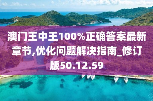 澳门王中王100%正确答案最新章节,优化问题解决指南_修订版50.12.59