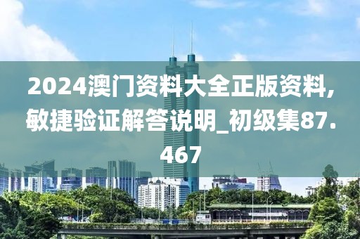 2024澳门资料大全正版资料,敏捷验证解答说明_初级集87.467
