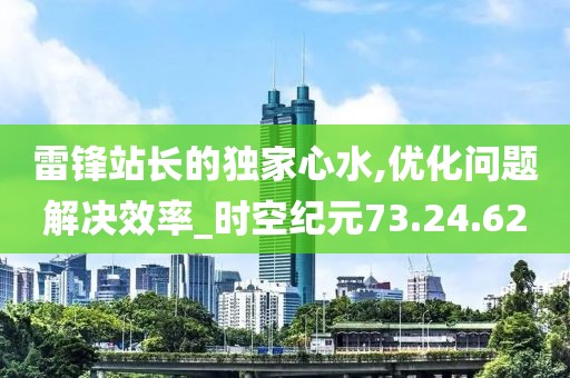 雷锋站长的独家心水,优化问题解决效率_时空纪元73.24.62