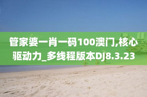 管家婆一肖一码100澳门,核心驱动力_多线程版本DJ8.3.23