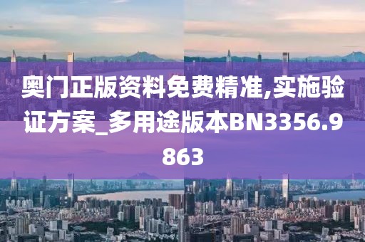 奥门正版资料免费精准,实施验证方案_多用途版本BN3356.9863