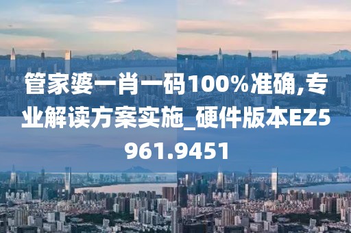 管家婆一肖一码100%准确,专业解读方案实施_硬件版本EZ5961.9451