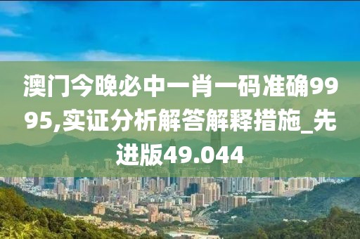 澳门今晚必中一肖一码准确9995,实证分析解答解释措施_先进版49.044