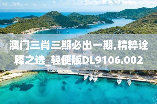 澳门三肖三期必出一期,精粹诠释之选_轻便版DL9106.002
