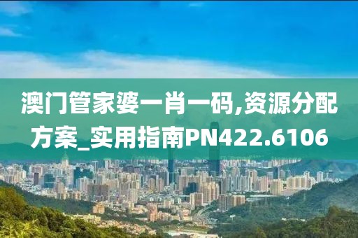澳门管家婆一肖一码,资源分配方案_实用指南PN422.6106