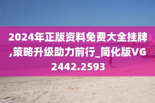 2024年正版资料免费大全挂牌,策略升级助力前行_简化版VG2442.2593