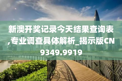 新澳开奖记录今天结果查询表,专业调查具体解析_揭示版CN9349.9919