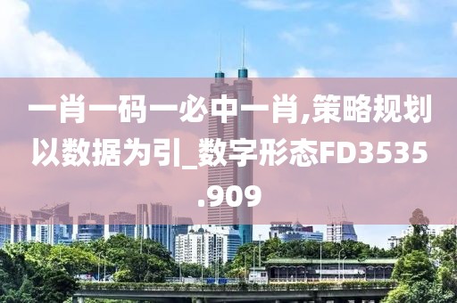 一肖一码一必中一肖,策略规划以数据为引_数字形态FD3535.909