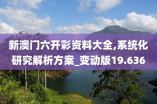 新澳门六开彩资料大全,系统化研究解析方案_变动版19.636