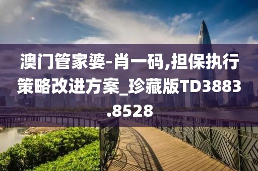 澳门管家婆-肖一码,担保执行策略改进方案_珍藏版TD3883.8528