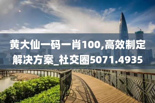 黄大仙一码一肖100,高效制定解决方案_社交圈5071.4935