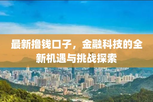 最新撸钱口子，金融科技的全新机遇与挑战探索