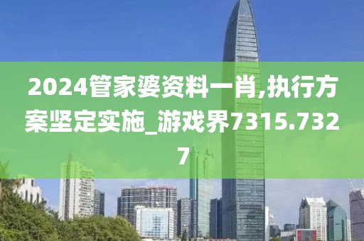 2024管家婆资料一肖,执行方案坚定实施_游戏界7315.7327