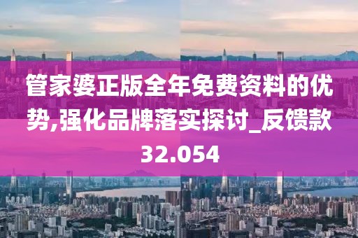 管家婆正版全年免费资料的优势,强化品牌落实探讨_反馈款32.054
