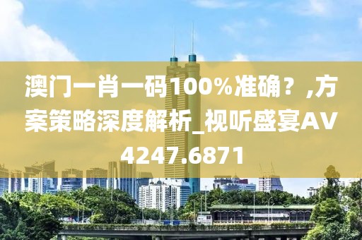 澳门一肖一码100%准确？,方案策略深度解析_视听盛宴AV4247.6871