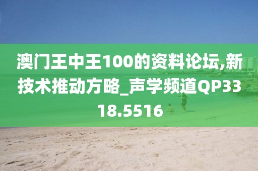 澳门王中王100的资料论坛,新技术推动方略_声学频道QP3318.5516