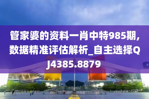 管家婆的资料一肖中特985期,数据精准评估解析_自主选择QJ4385.8879