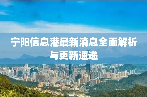 宁阳信息港最新消息全面解析与更新速递