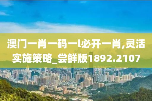 澳门一肖一码一l必开一肖,灵活实施策略_尝鲜版1892.2107