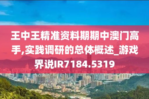 王中王精准资料期期中澳门高手,实践调研的总体概述_游戏界说IR7184.5319