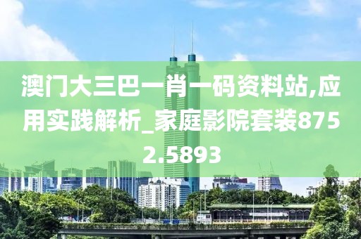 澳门大三巴一肖一码资料站,应用实践解析_家庭影院套装8752.5893