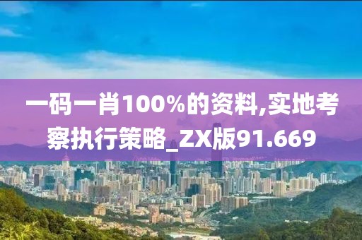 一码一肖100%的资料,实地考察执行策略_ZX版91.669